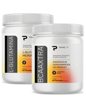 Aminoácidos BCAAXTRA Limonada Rosa y L-Glutamina
