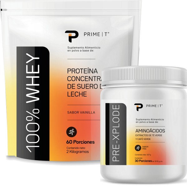 PRE-XPLODE Piña y 100% Whey 2 kg Chocolate