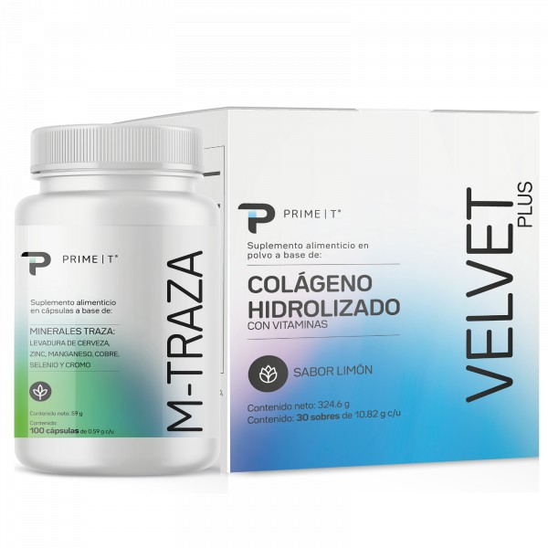 Colágeno VELVET+ y Minerales M-TRAZA