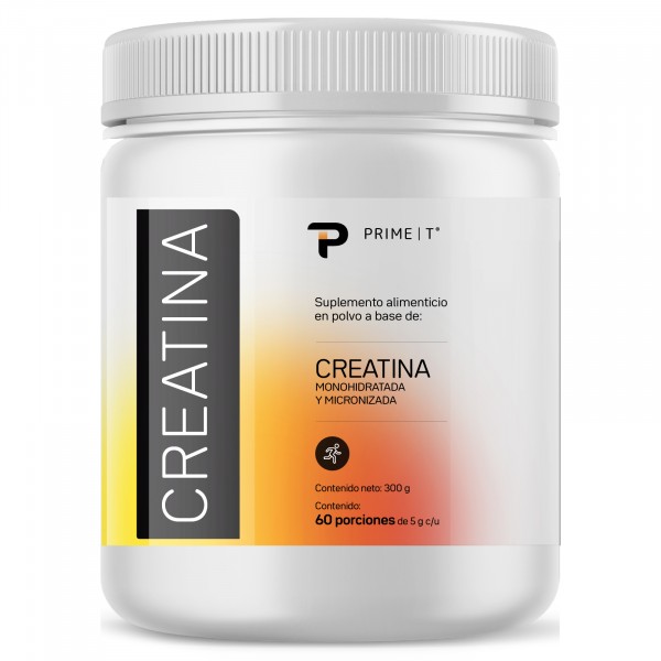 Creatina Monohidratada y Micronizada Primetech 300 gramos frente