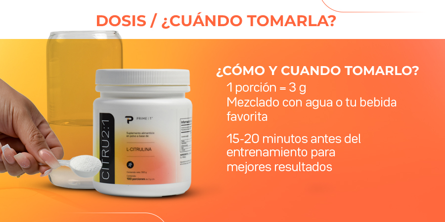 1 porción = 3 g. Mezclado con agua o tu bebida favorita. 15-20 minutos antes del entrenamiento para mejores resultados