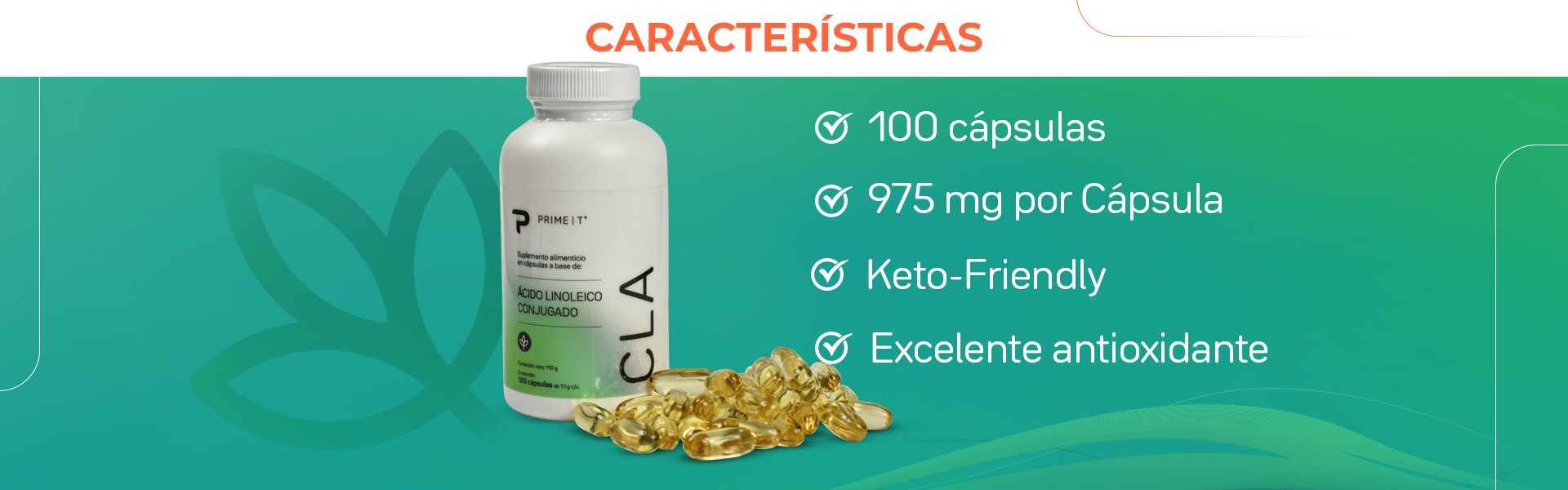 100 cápsulas, 975 mg por Cápsula, Keto-Friendly, Excelente antioxidante