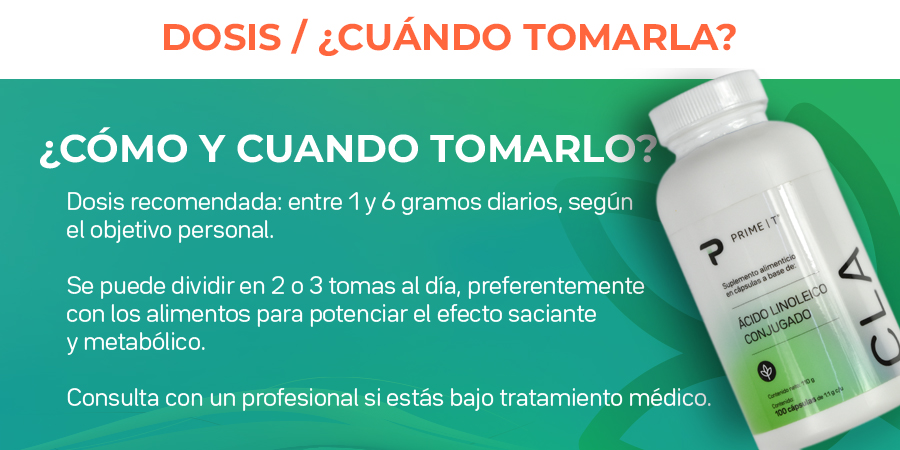 Dosis recomendada: entre 1 y 6 gramos diarios, según el objetivo personal. Se puede dividir en 2 0 3 tomas al día, preferentemente con los alimentos para potenciar el efecto saciante y metabólico.