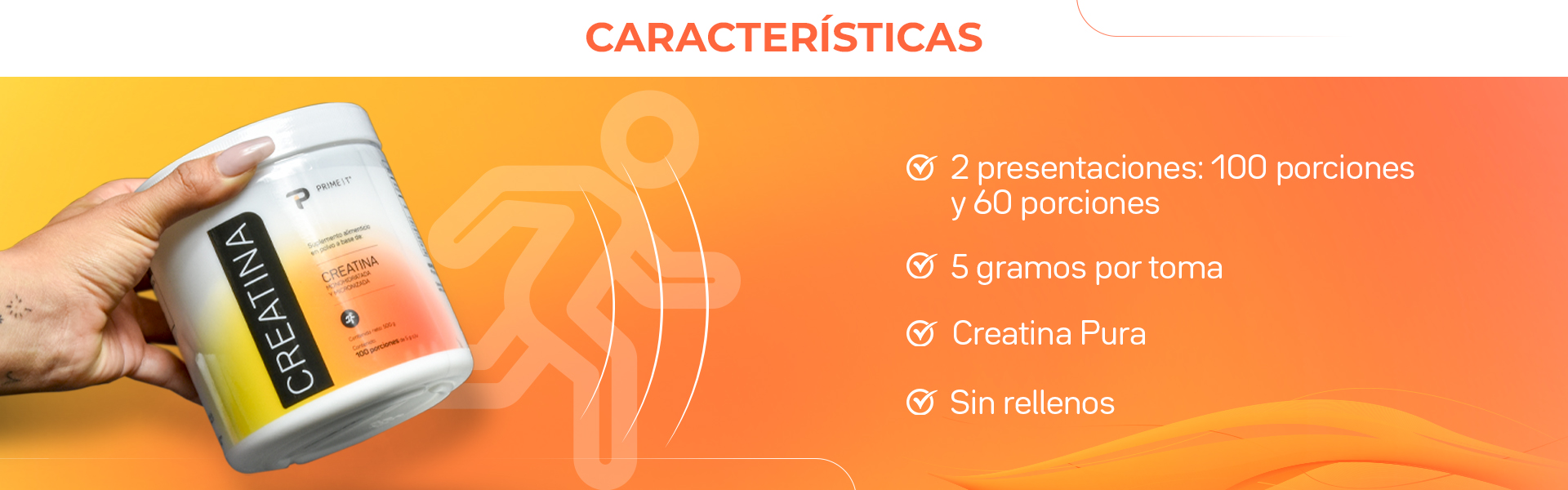 Creatina Primetech Características