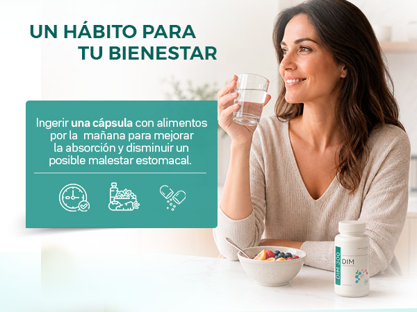 Toma 1 cápsula con alimentos por la mañana