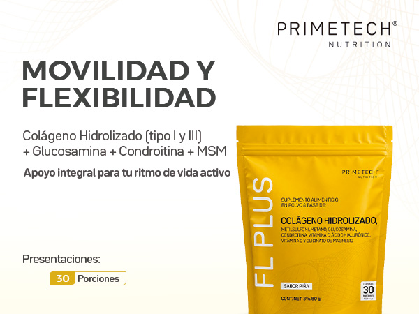 Colágeno Hidrolizado (tipo I y III) + Glucosamina + Condroitina + MSM Apoyo integral para tu ritmo de vida activo