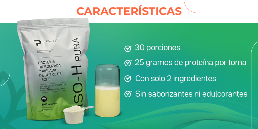 30 porciones. 25 gramos de proteína por toma. Con solo 2 ingredientes. Sin saborizantes ni edulcorantes.