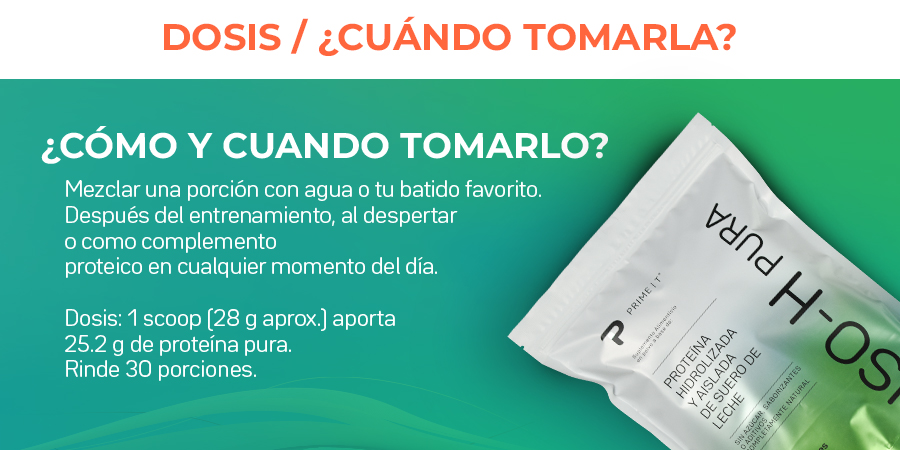 Mezclar una porción con agua o tu batido favorito. Después del entrenamiento, al despertar o como complemento proteico en cualquier momento del Cía. Dosis: 1 scoop (28 g aprox.) aporta 25.2 g de proteína pura. Rinde 30 porciones.