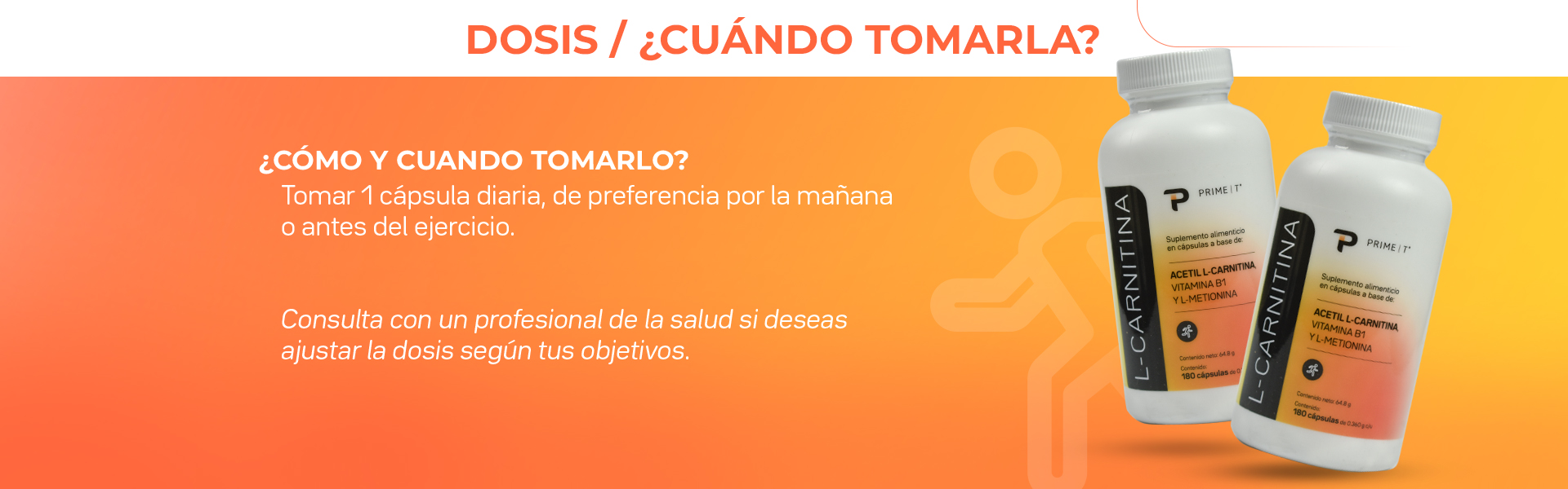 L-Carnitina Dosis y cuándo tomar