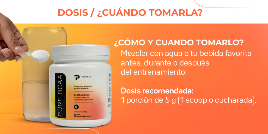PURE BCAA Dosis y cuándo tomar
