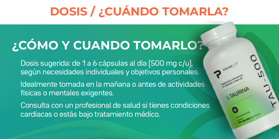 Dosis sugerida: de 1 a 6 cápsulas al día (SOO mg c/u), según necesidades individuales y objetivos personales. Idealmente tomada en la mañana o antes de actividades físicas o mentales exigentes.
